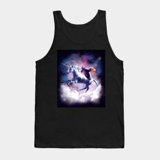 Space Sloth On Unicorn - Sloth Pizza Tank Top